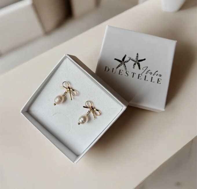Boucles d'oreilles Lydia Noeud