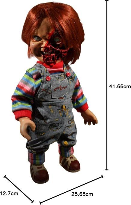 Mezco Toys Chucky 3 poupée parlante Designer Series Pizza Face Chucky 38 cm