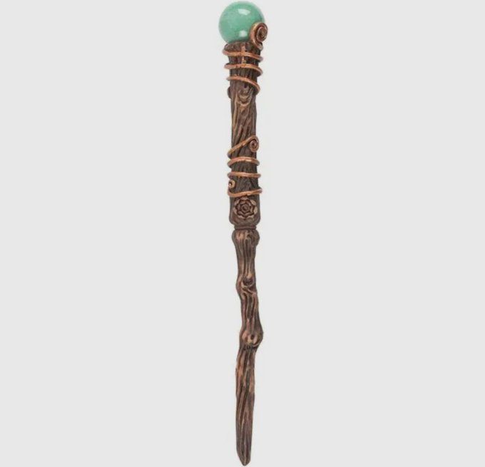 Baguette en cristal d'aventurine verte d'abondance