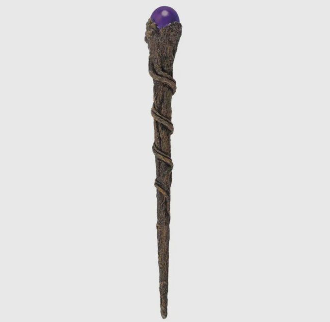Baguette de sorcière et de sorcier avec sphère violette