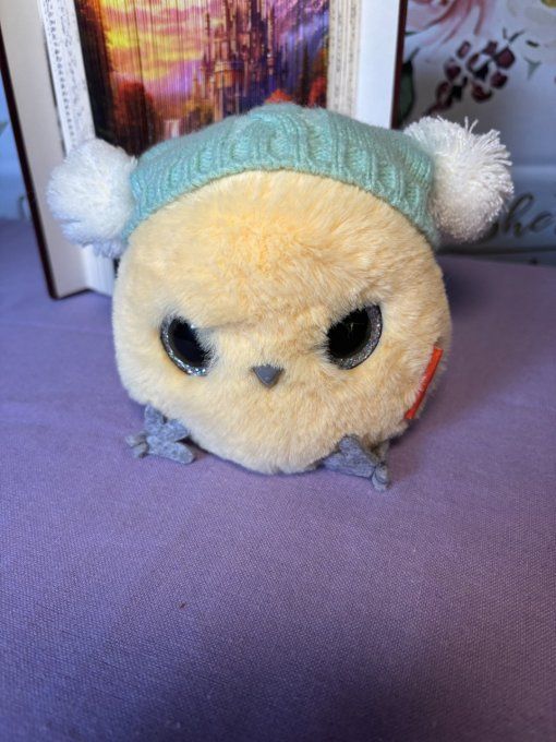 Whozie jaune bonnet vert à pompons