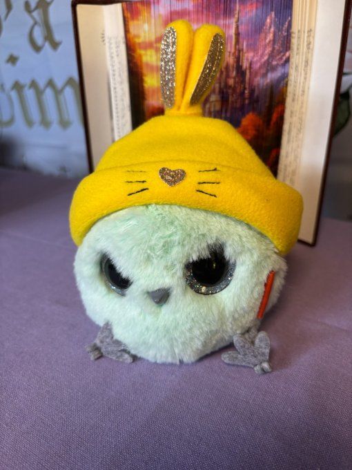 Whozie vert et bonnet lapin jaune