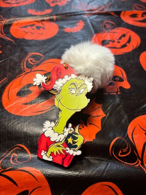 Porte clefs grinch noel