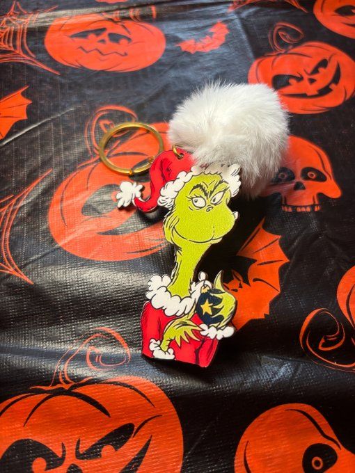 Porte clefs grinch noel