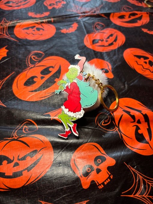 Porte clefs grinch voleur de cadeaux