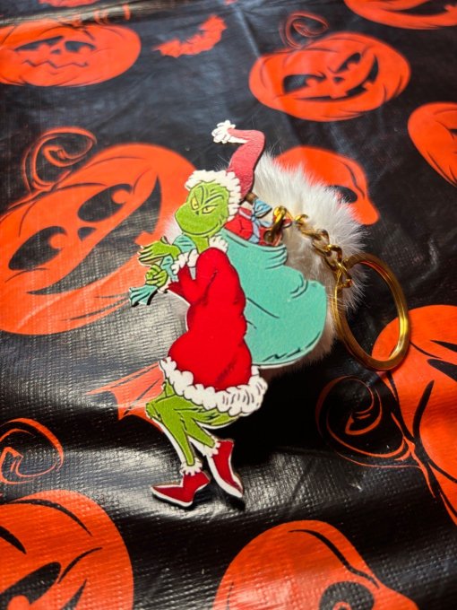 Porte clefs grinch voleur de cadeaux
