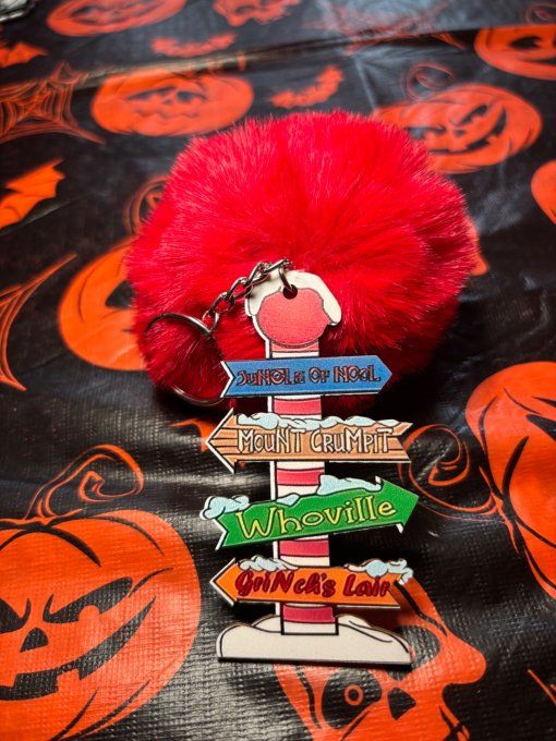 Porte clefs panneaux grinch