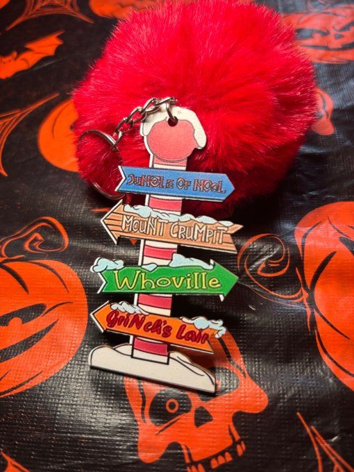 Porte clefs panneaux grinch