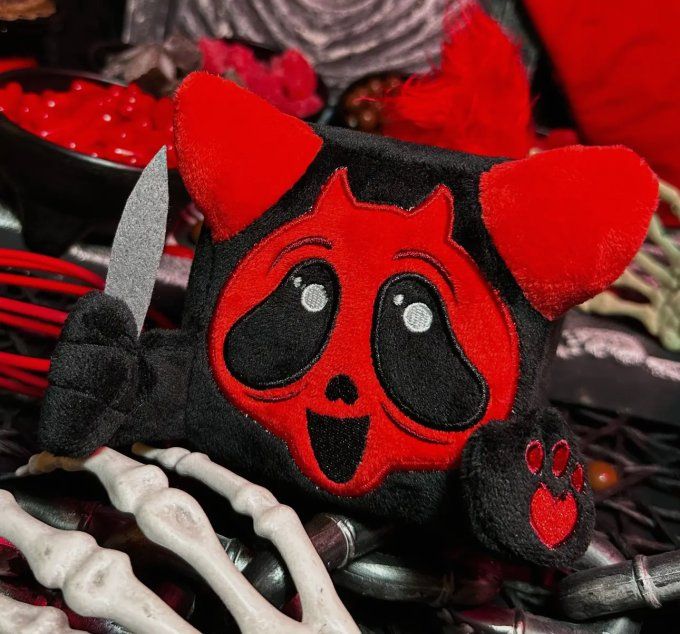 Peluche black cherry Ghostpuss taille signature 