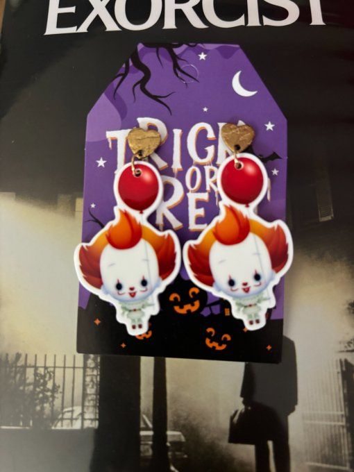 Boucles d'oreilles pennywise ballon