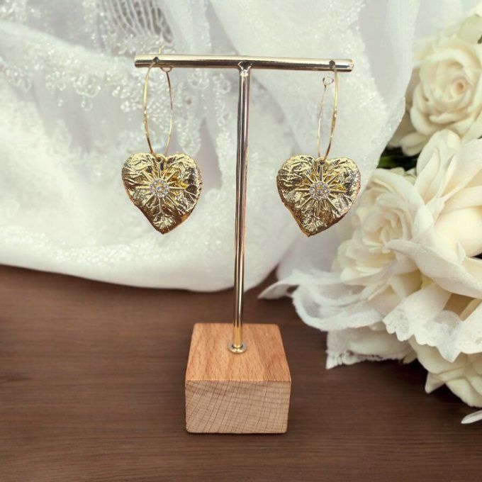 Boucles d’oreilles monstera étoiles