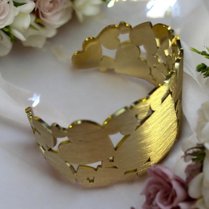 Bracelet jonc heart
