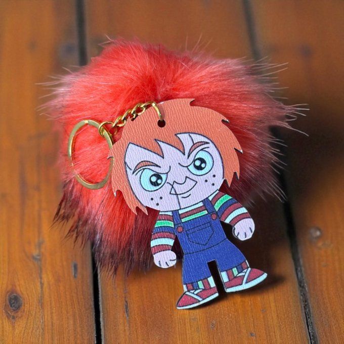Porte clés pompon Chucky