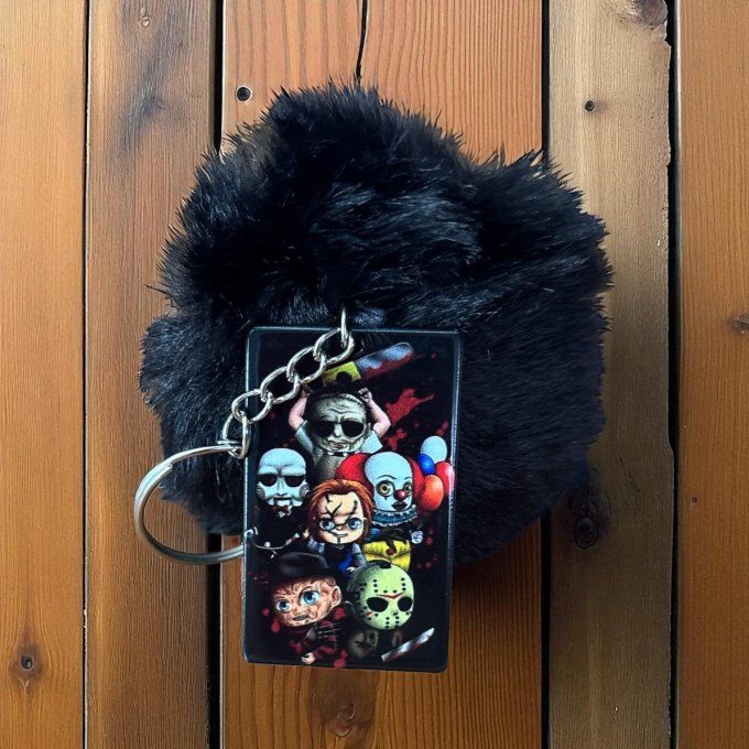 Porte clés pompon horror movie