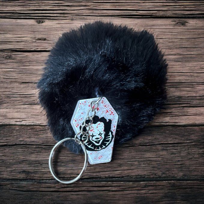 Porte clés pompon pennywise 